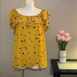 Yellow print shirt